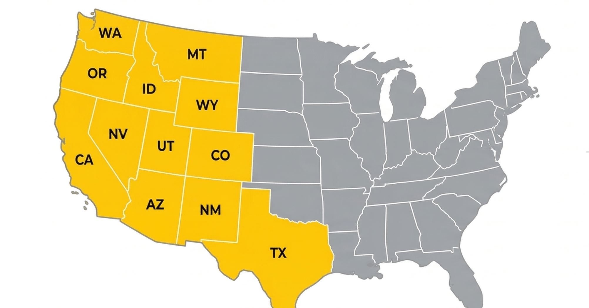 John's Salt Service Area Map - Western United States